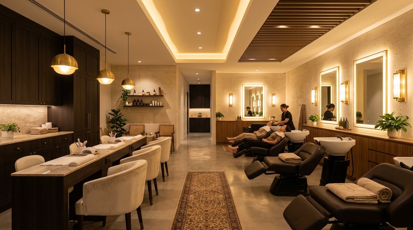 Không gian đào tạo thực tế tại salon